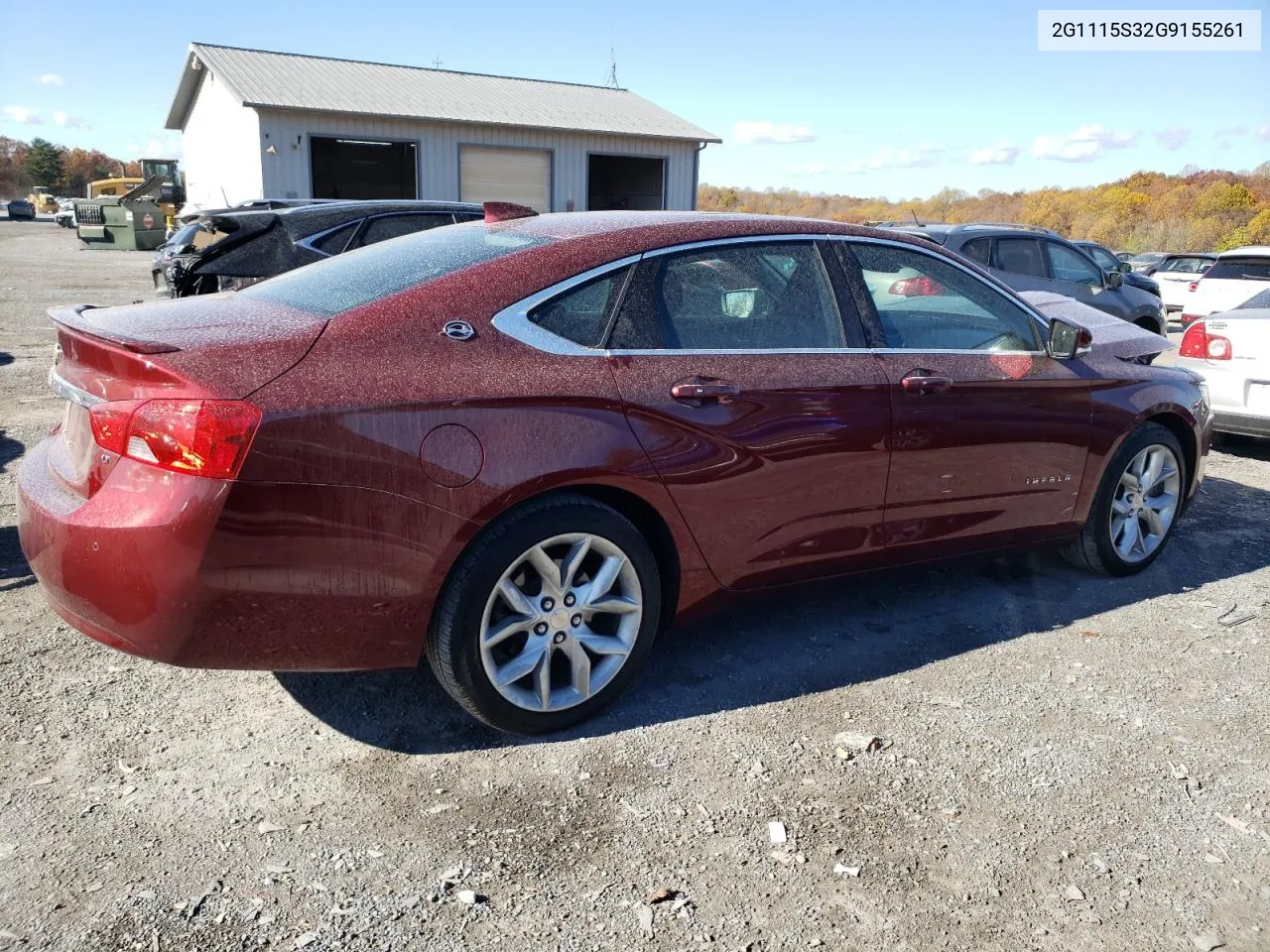 2016 Chevrolet Impala Lt VIN: 2G1115S32G9155261 Lot: 78672384