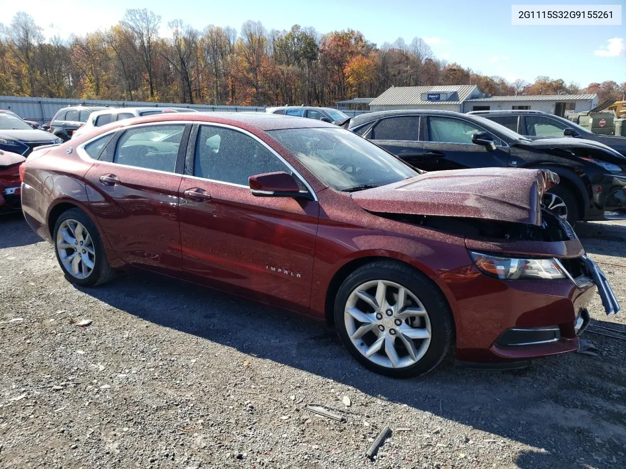 2016 Chevrolet Impala Lt VIN: 2G1115S32G9155261 Lot: 78672384