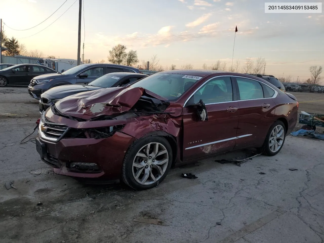 2016 Chevrolet Impala Ltz VIN: 2G1145S34G9153485 Lot: 80106314