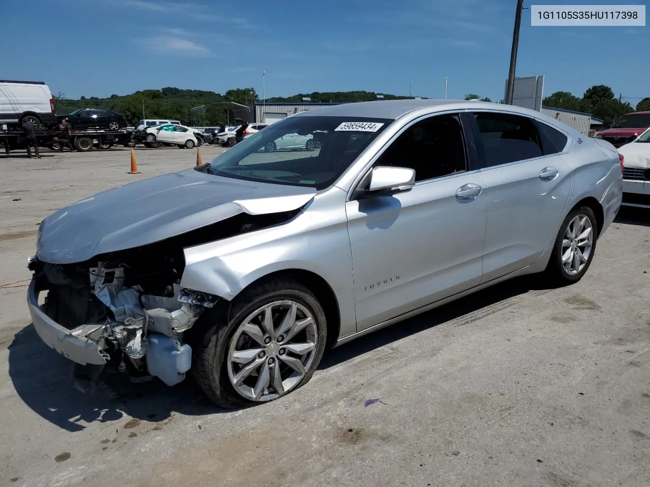 2017 Chevrolet Impala Lt VIN: 1G1105S35HU117398 Lot: 59859434