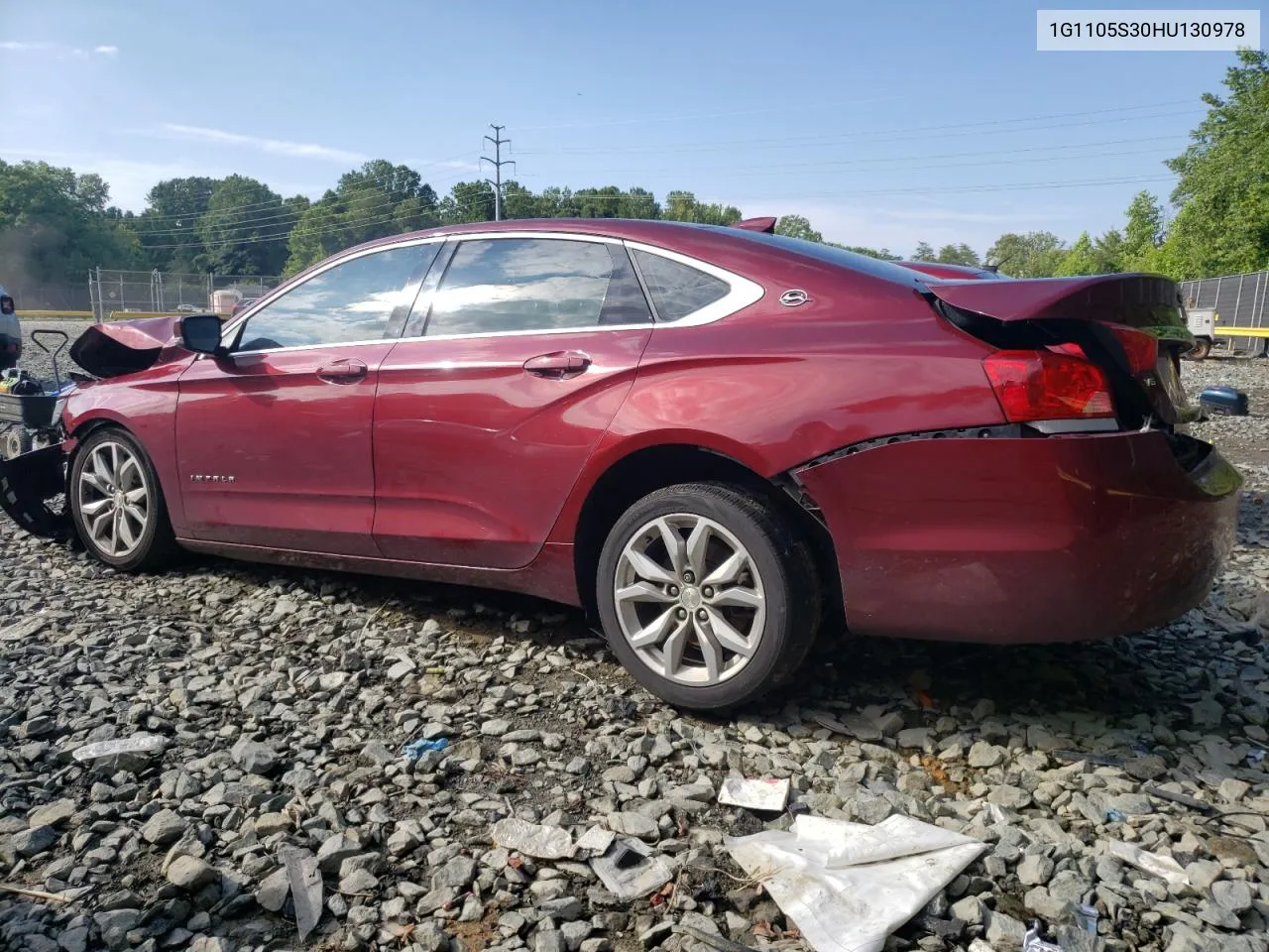 2017 Chevrolet Impala Lt VIN: 1G1105S30HU130978 Lot: 60824204