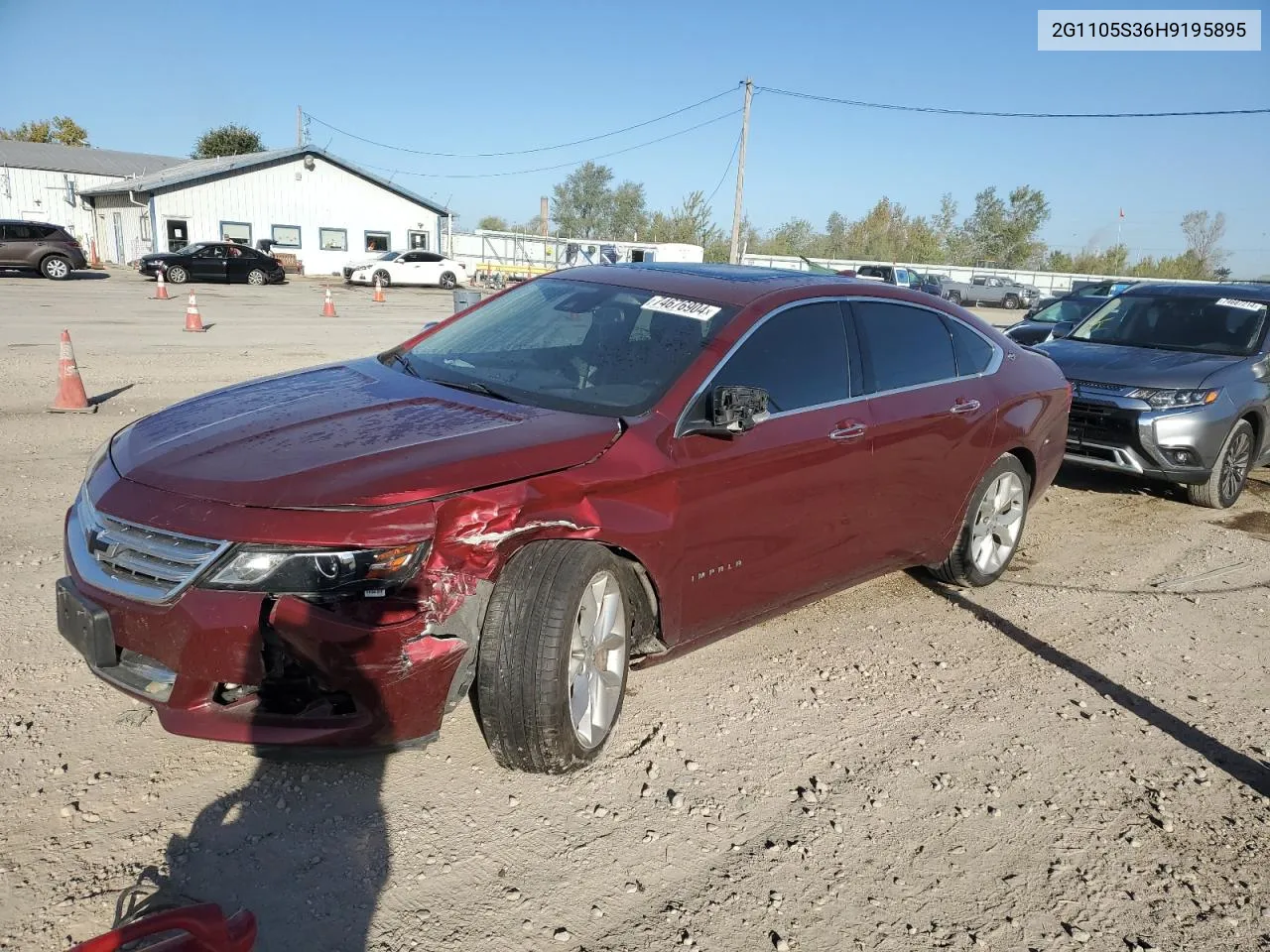 2017 Chevrolet Impala Lt VIN: 2G1105S36H9195895 Lot: 74676904