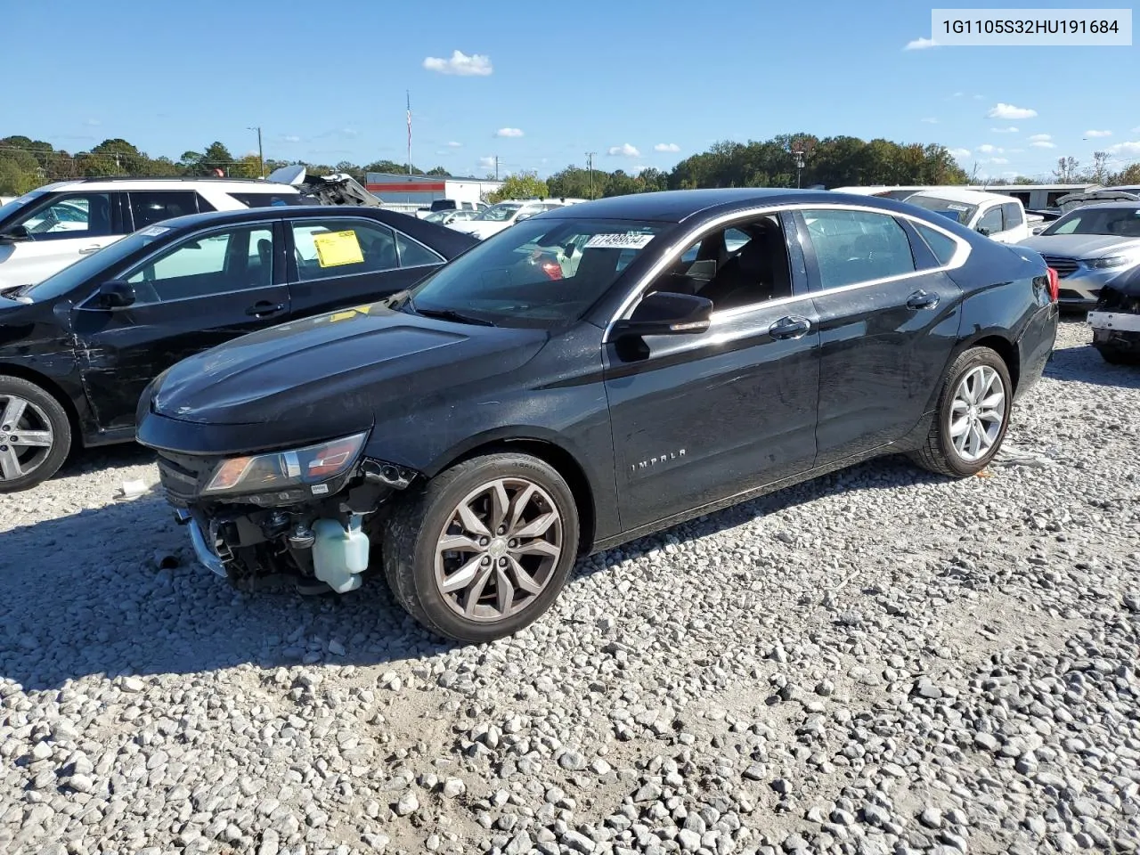 2017 Chevrolet Impala Lt VIN: 1G1105S32HU191684 Lot: 77498654