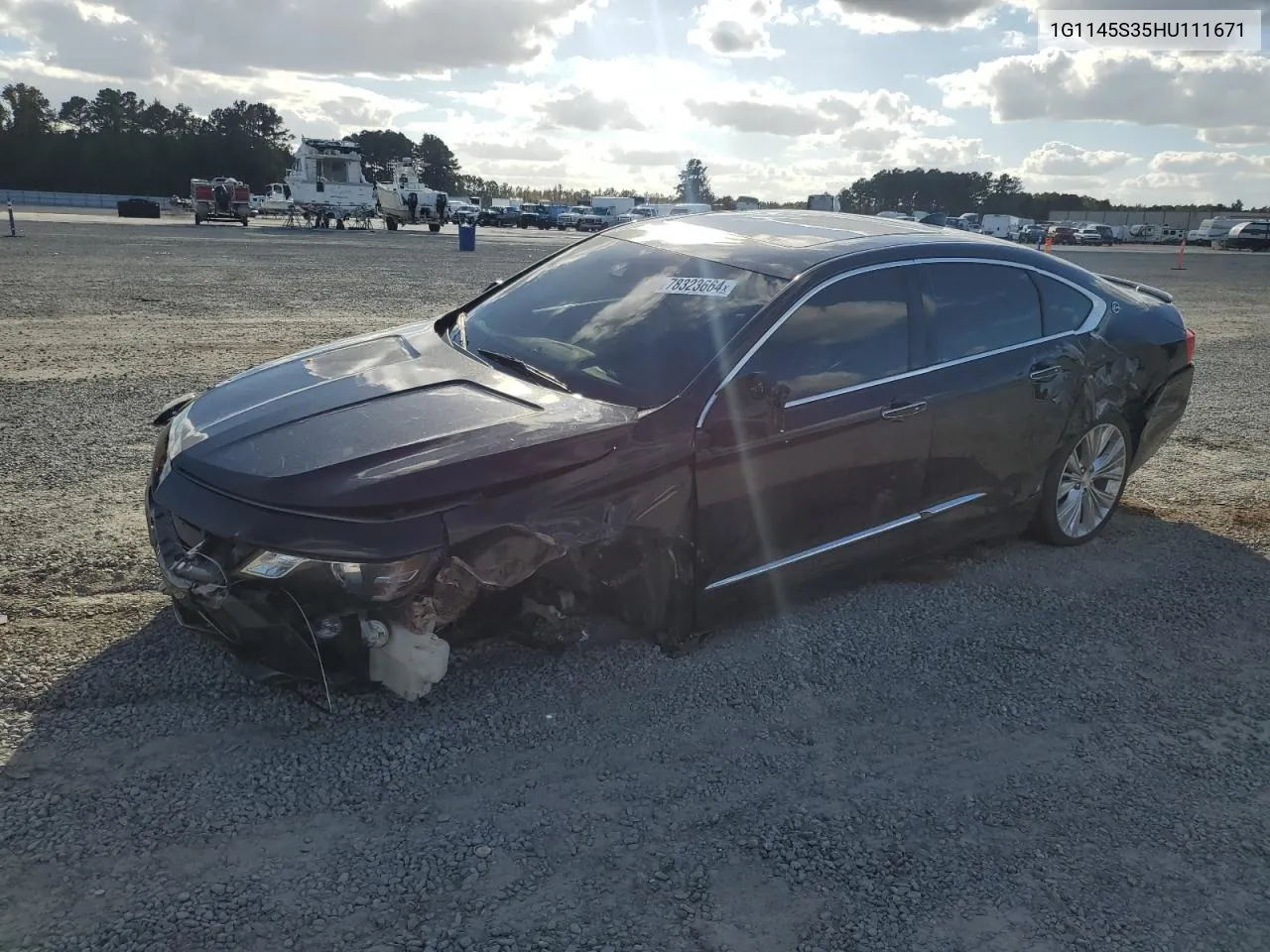 2017 Chevrolet Impala Premier VIN: 1G1145S35HU111671 Lot: 78323664