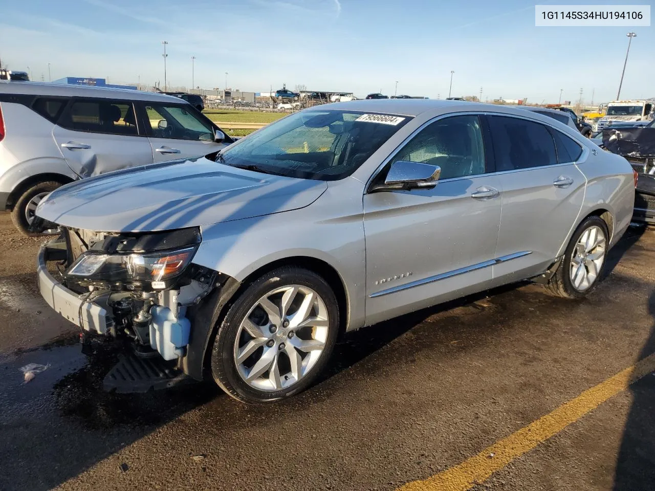 2017 Chevrolet Impala Premier VIN: 1G1145S34HU194106 Lot: 79566604