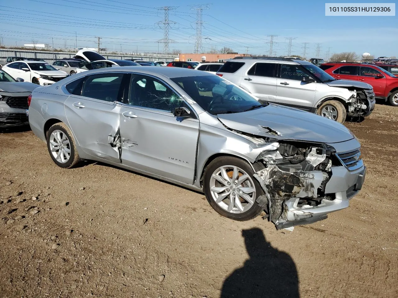 2017 Chevrolet Impala Lt VIN: 1G1105S31HU129306 Lot: 80011144