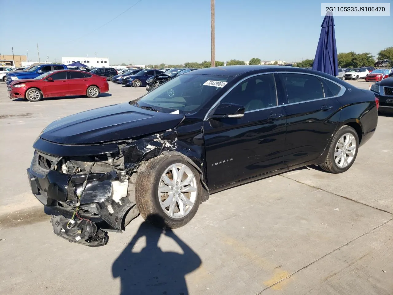 2018 Chevrolet Impala Lt VIN: 2G1105S35J9106470 Lot: 73429804