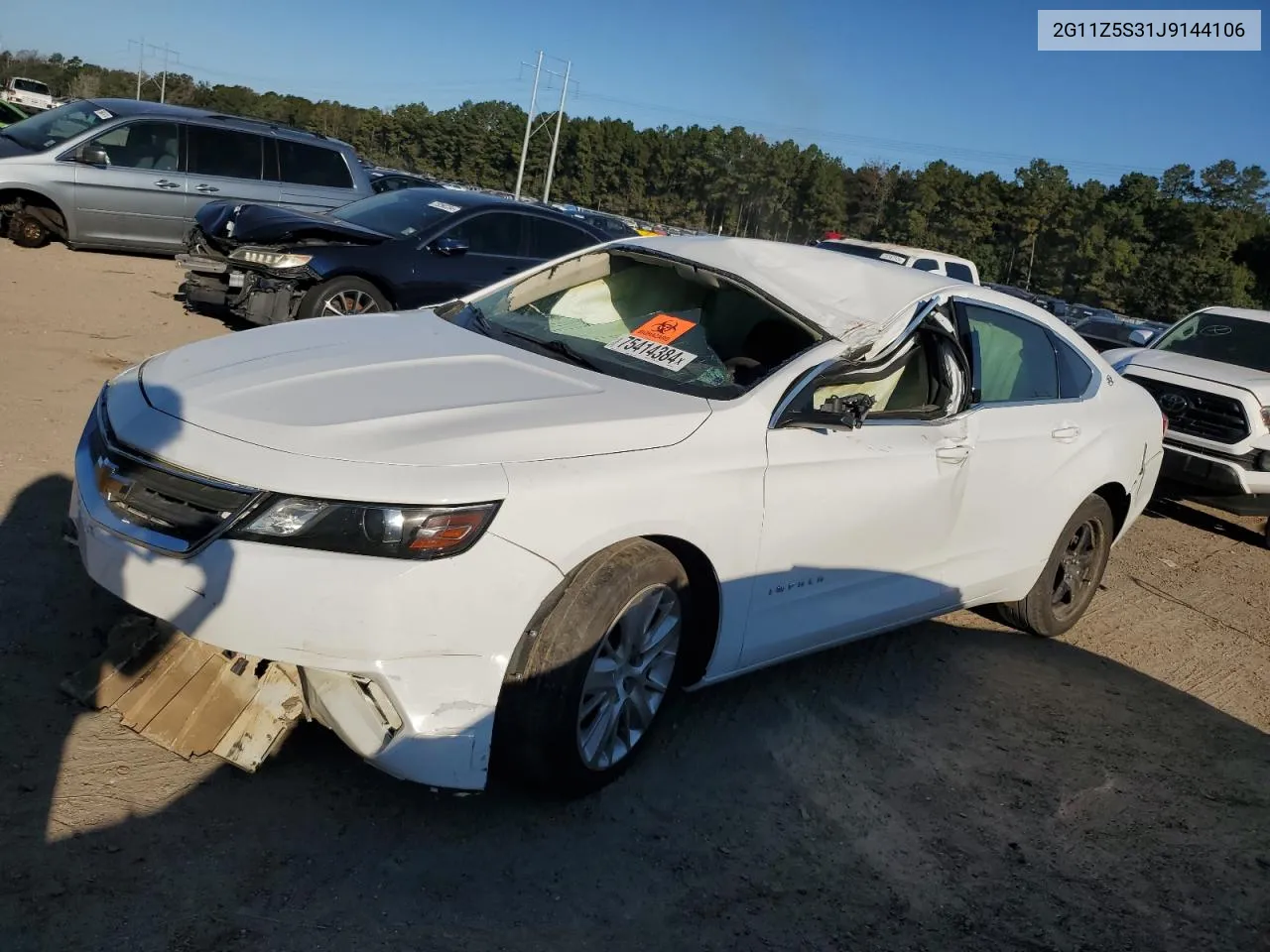 2018 Chevrolet Impala Ls VIN: 2G11Z5S31J9144106 Lot: 75414384