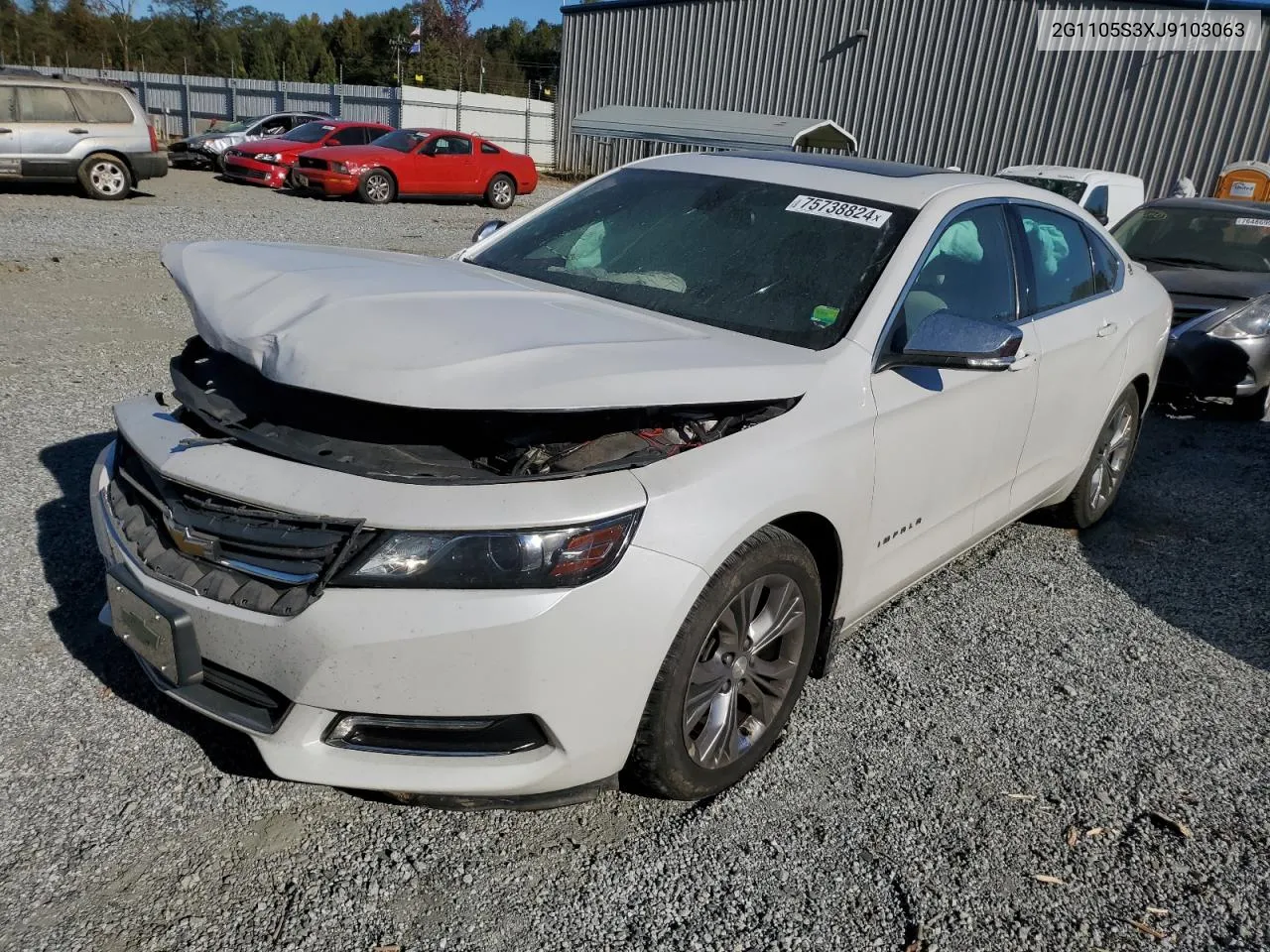 2018 Chevrolet Impala Lt VIN: 2G1105S3XJ9103063 Lot: 75738824