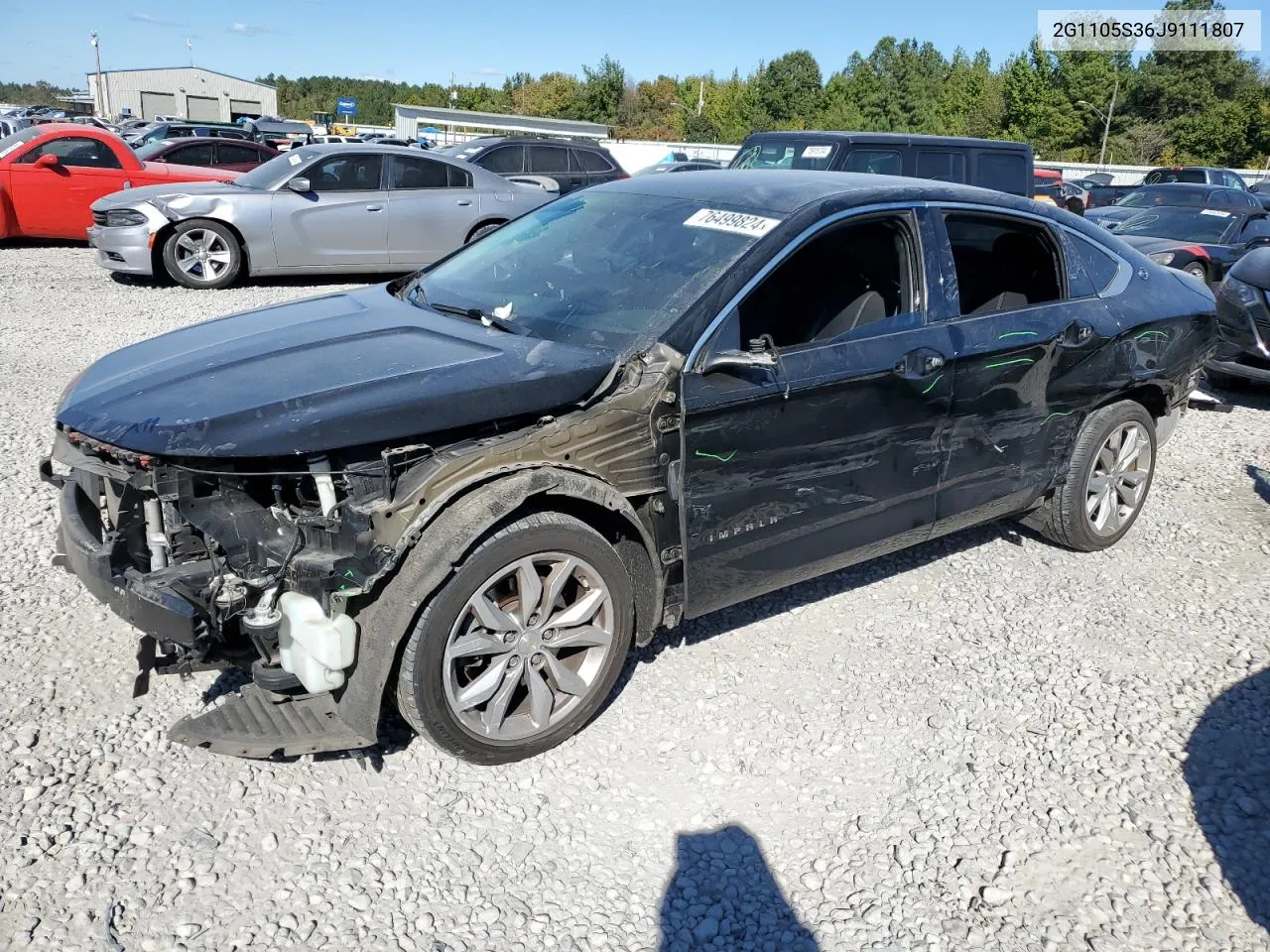 2G1105S36J9111807 2018 Chevrolet Impala Lt