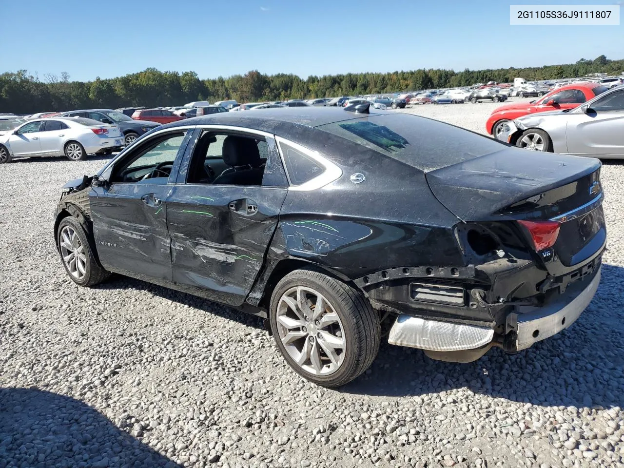 2G1105S36J9111807 2018 Chevrolet Impala Lt