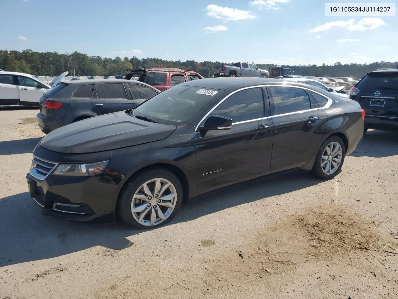 2018 Chevrolet Impala Lt VIN: 1G1105S34JU114207 Lot: 77715124