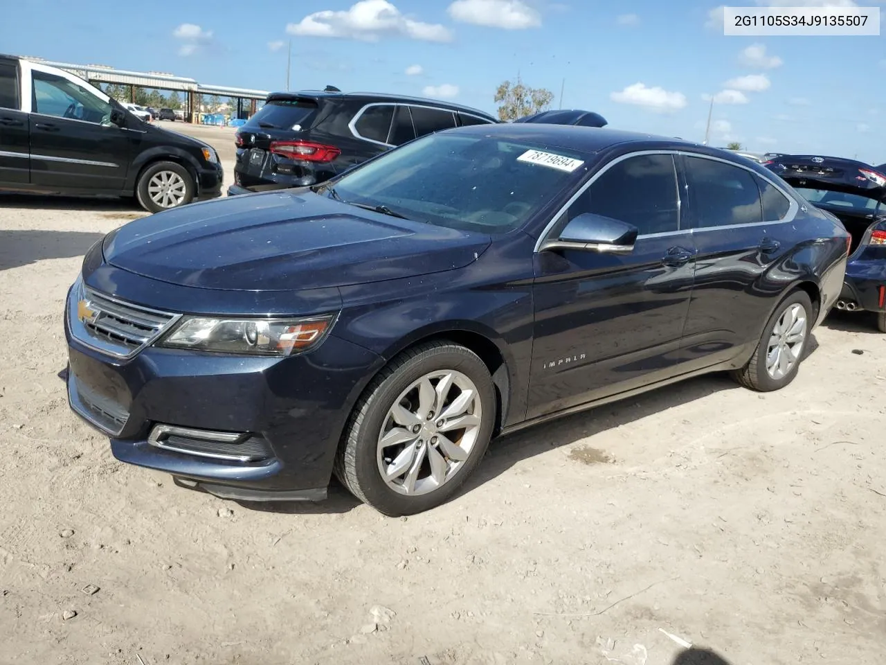 2018 Chevrolet Impala Lt VIN: 2G1105S34J9135507 Lot: 78719694