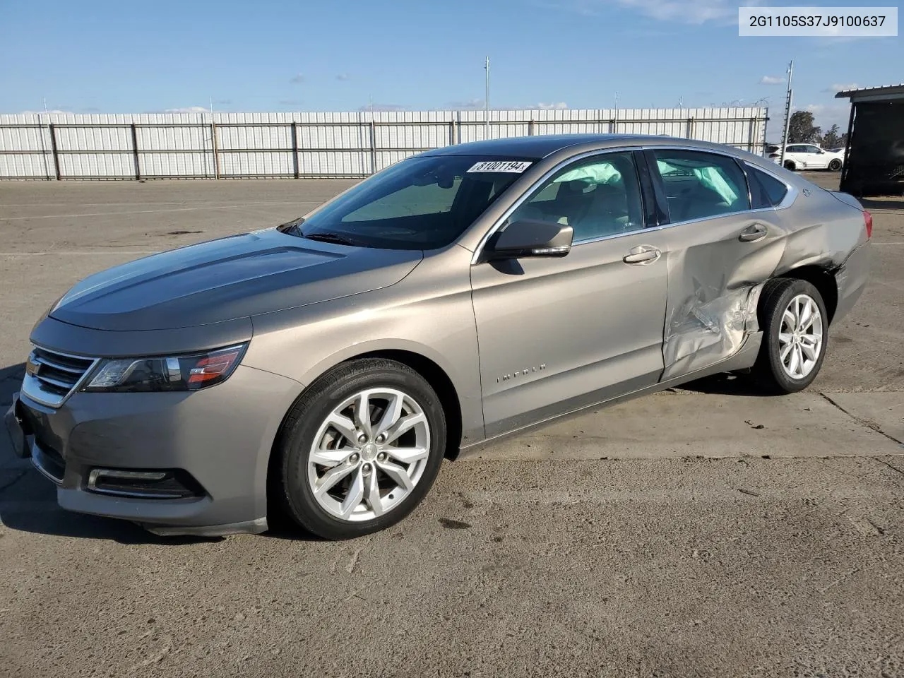 2018 Chevrolet Impala Lt VIN: 2G1105S37J9100637 Lot: 81001194