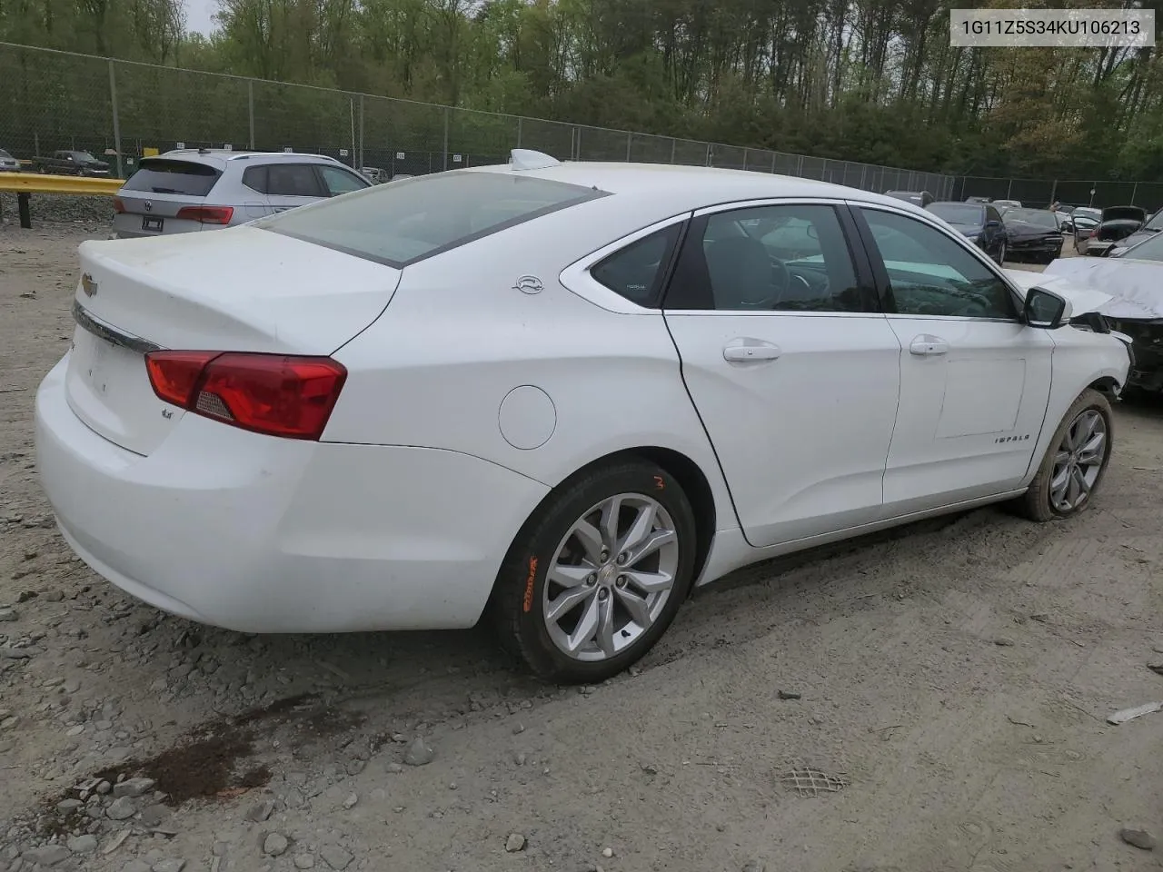 1G11Z5S34KU106213 2019 Chevrolet Impala Lt