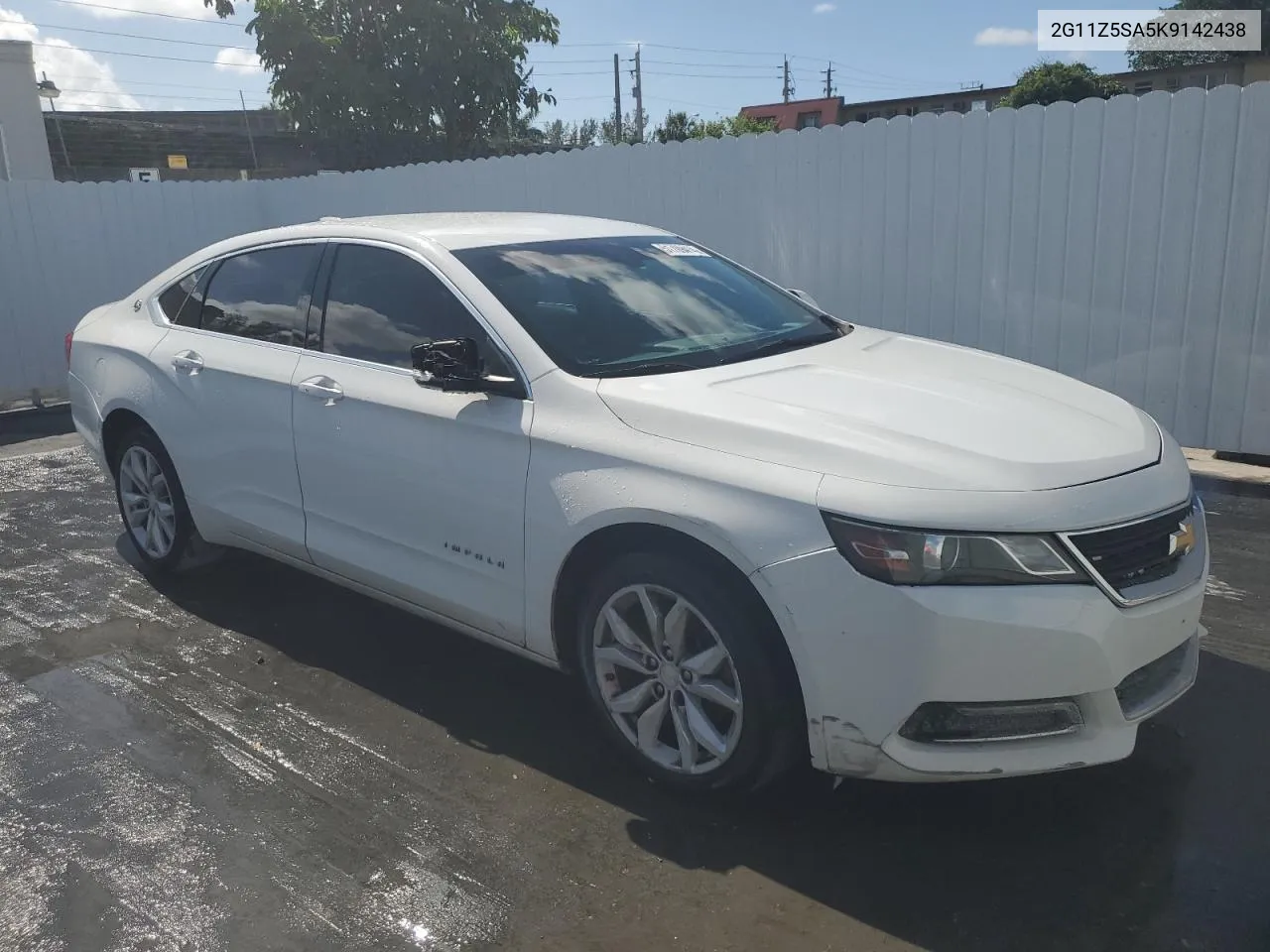 2G11Z5SA5K9142438 2019 Chevrolet Impala Lt