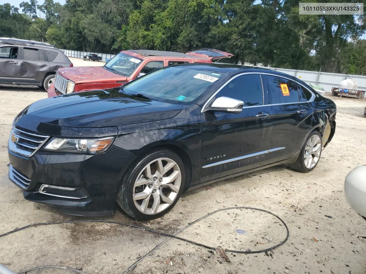 2019 Chevrolet Impala Premier VIN: 1G1105S3XKU143325 Lot: 71299374