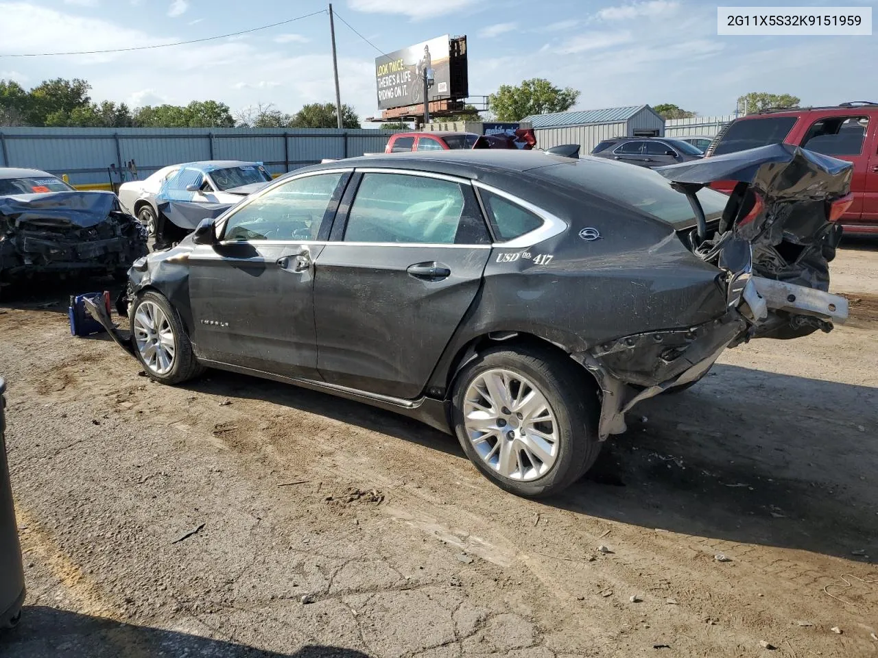 2019 Chevrolet Impala Ls VIN: 2G11X5S32K9151959 Lot: 72517664