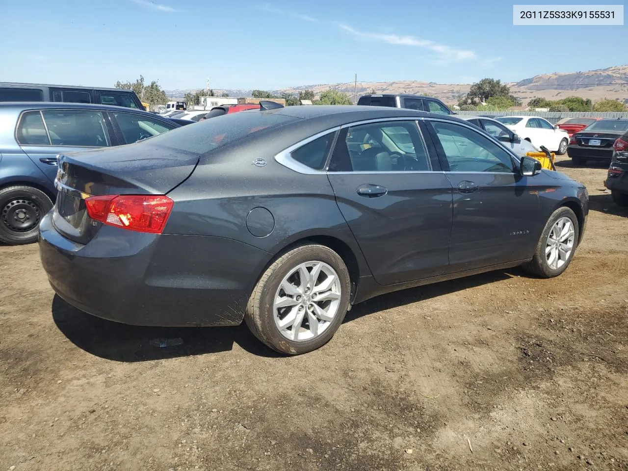 2019 Chevrolet Impala Lt VIN: 2G11Z5S33K9155531 Lot: 72652194