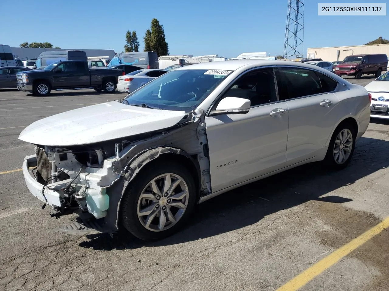 2019 Chevrolet Impala Lt VIN: 2G11Z5S3XK9111137 Lot: 76554334