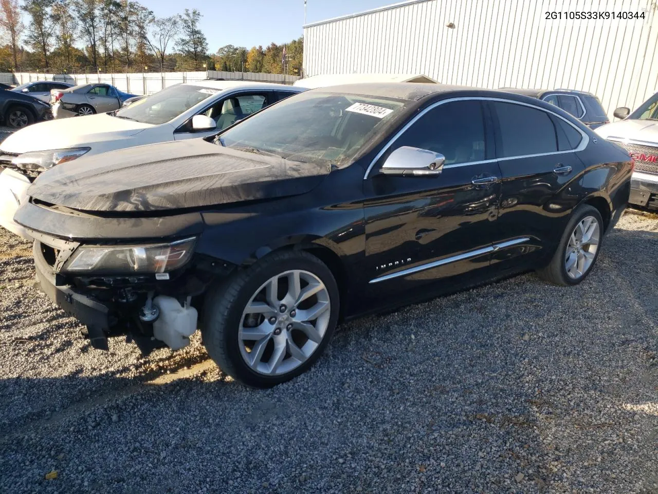 2019 Chevrolet Impala Premier VIN: 2G1105S33K9140344 Lot: 77342804