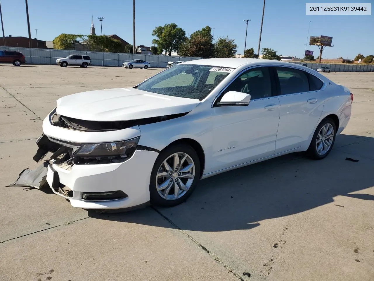 2019 Chevrolet Impala Lt VIN: 2G11Z5S31K9139442 Lot: 77697964