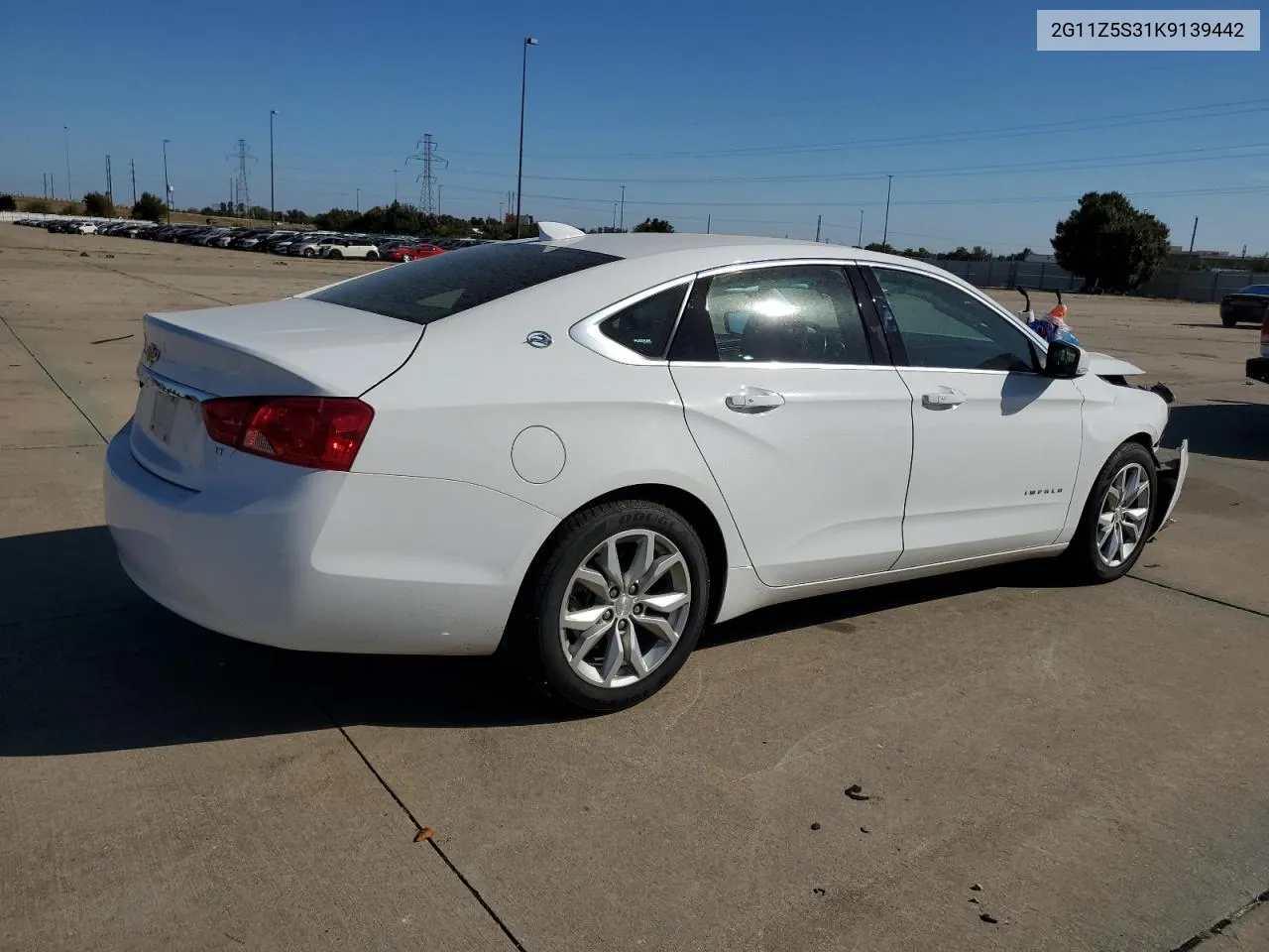 2019 Chevrolet Impala Lt VIN: 2G11Z5S31K9139442 Lot: 77697964