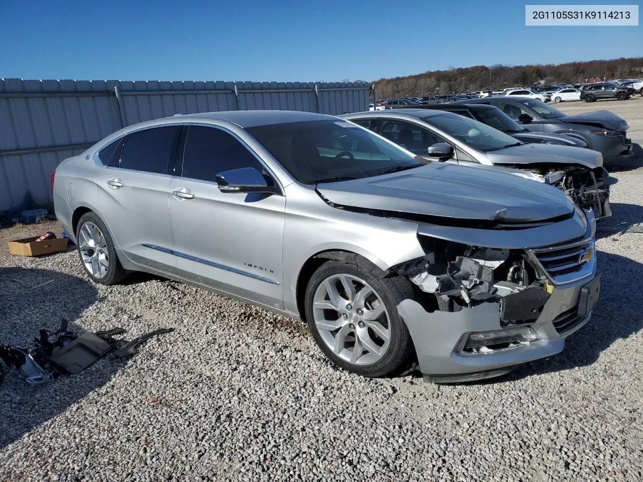 2019 Chevrolet Impala Premier VIN: 2G1105S31K9114213 Lot: 81615124