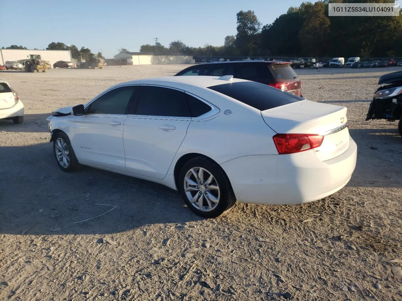 2020 Chevrolet Impala Lt VIN: 1G11Z5S34LU104091 Lot: 75414424