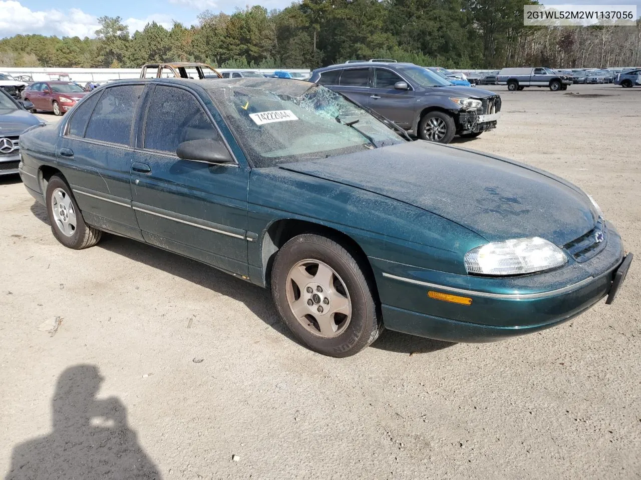 1998 Chevrolet Lumina Base VIN: 2G1WL52M2W1137056 Lot: 74222044