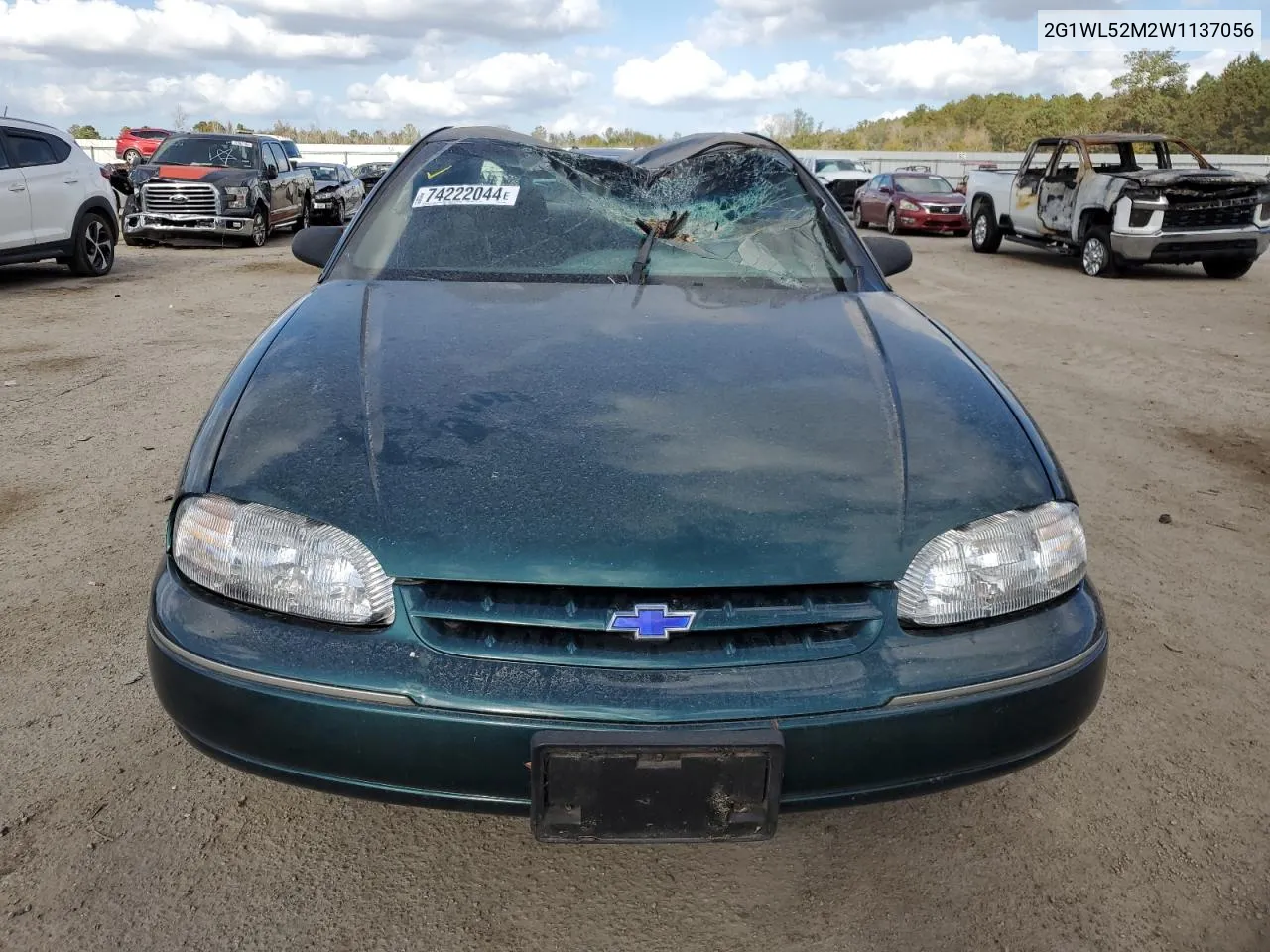 1998 Chevrolet Lumina Base VIN: 2G1WL52M2W1137056 Lot: 74222044