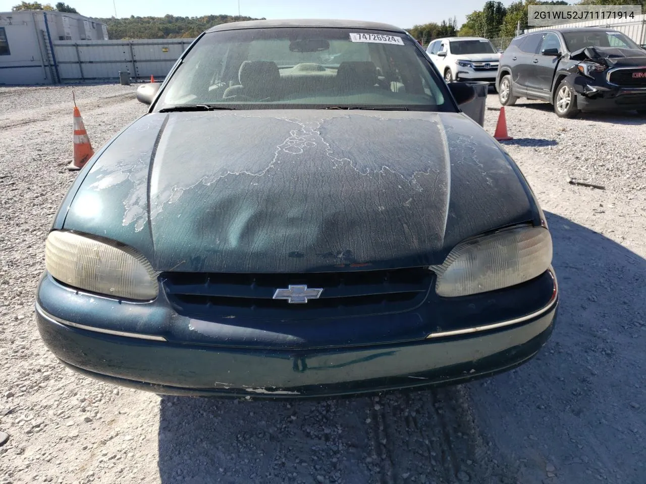 2001 Chevrolet Lumina VIN: 2G1WL52J711171914 Lot: 74726524