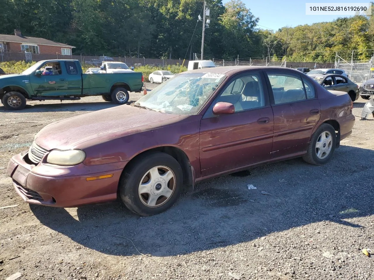 2001 Chevrolet Malibu Ls VIN: 1G1NE52J816192690 Lot: 76683134