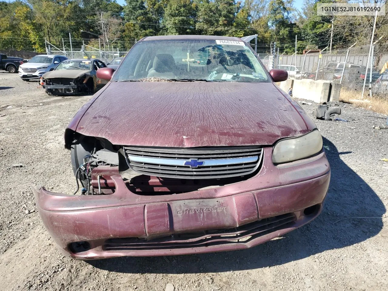 2001 Chevrolet Malibu Ls VIN: 1G1NE52J816192690 Lot: 76683134