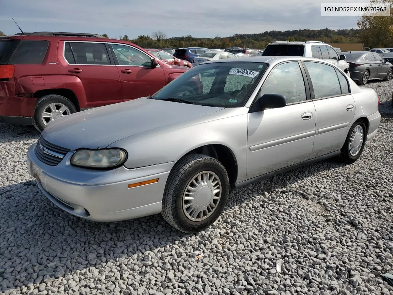 2004 Chevrolet Classic VIN: 1G1ND52FX4M670963 Lot: 76649634