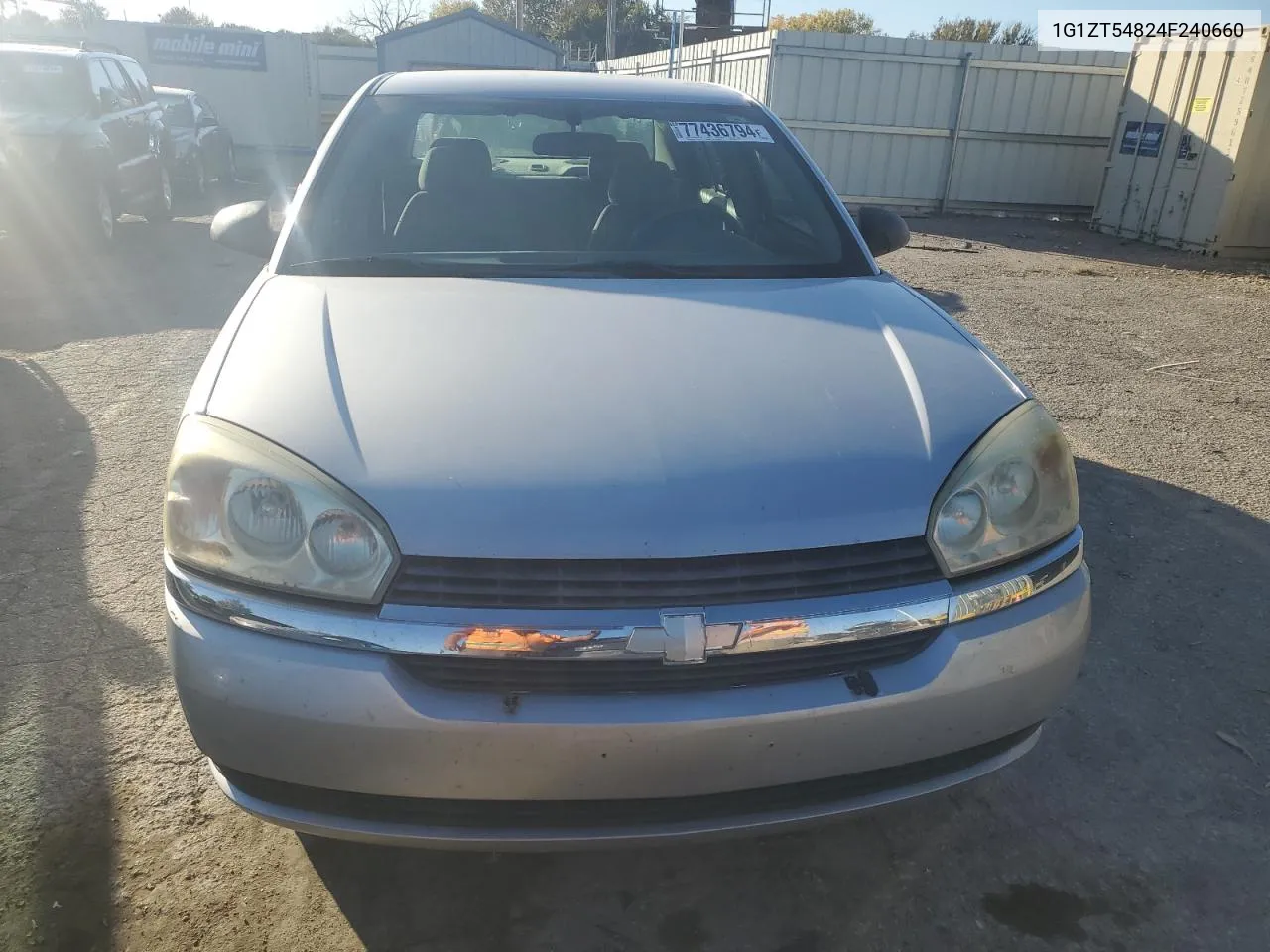 2004 Chevrolet Malibu Ls VIN: 1G1ZT54824F240660 Lot: 77436794