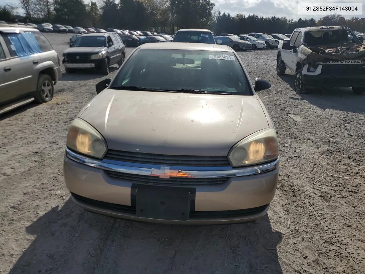 2004 Chevrolet Malibu VIN: 1G1ZS52F34F143004 Lot: 78583894