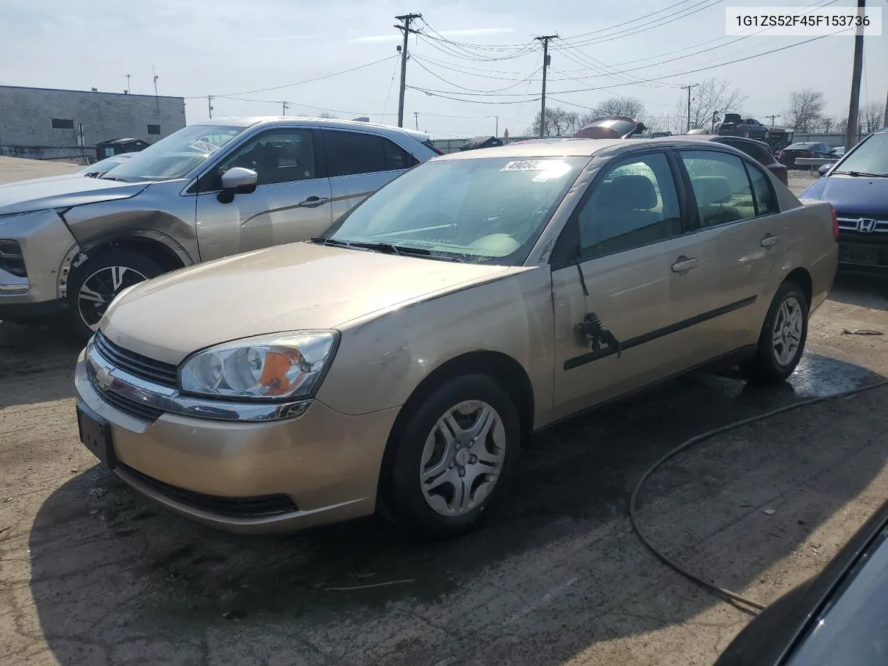 2005 Chevrolet Malibu VIN: 1G1ZS52F45F153736 Lot: 49050504