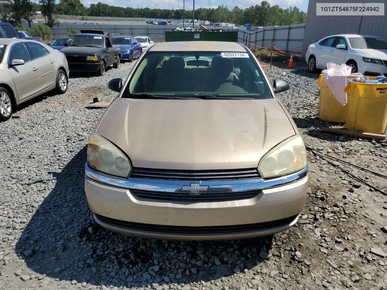 2005 Chevrolet Malibu Ls VIN: 1G1ZT54875F224942 Lot: 62022134