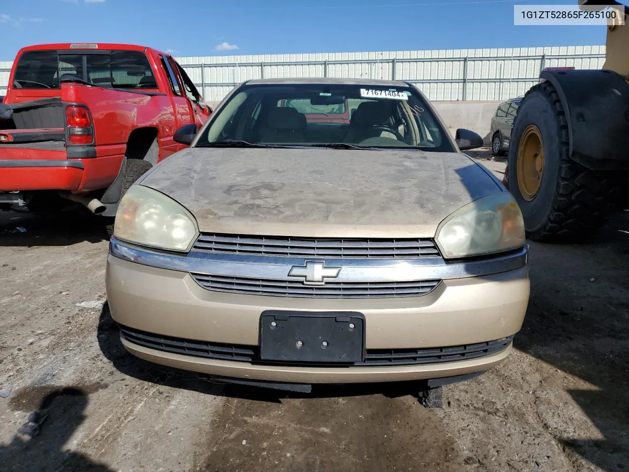 2005 Chevrolet Malibu Ls VIN: 1G1ZT52865F265100 Lot: 71671404