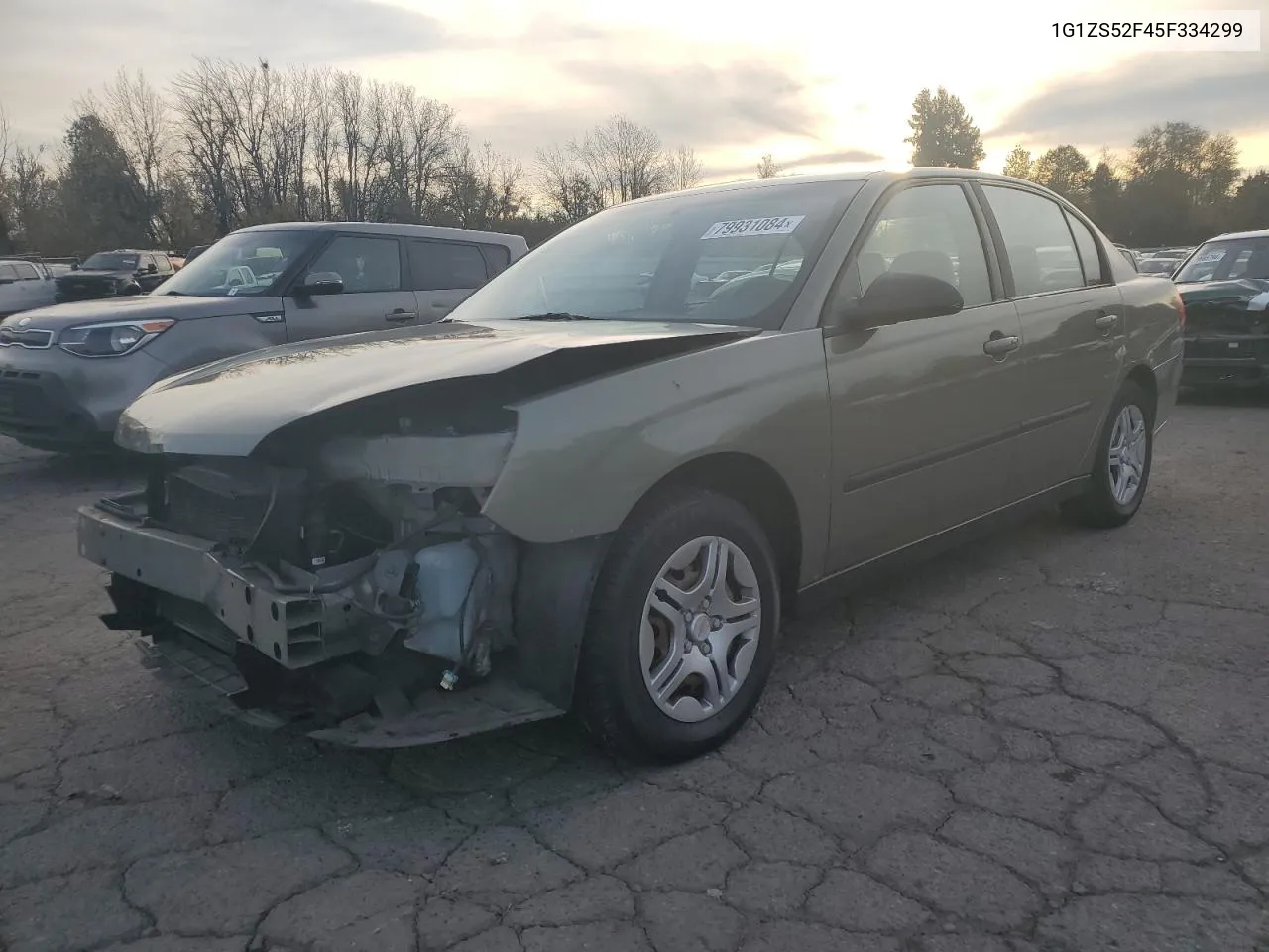 2005 Chevrolet Malibu VIN: 1G1ZS52F45F334299 Lot: 79931084