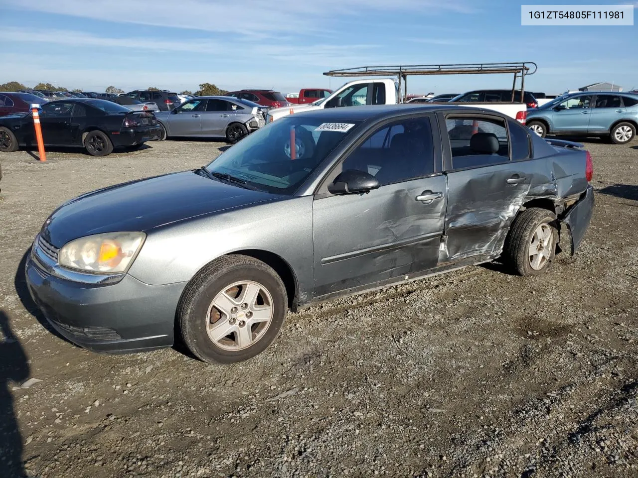 2005 Chevrolet Malibu Ls VIN: 1G1ZT54805F111981 Lot: 80436684