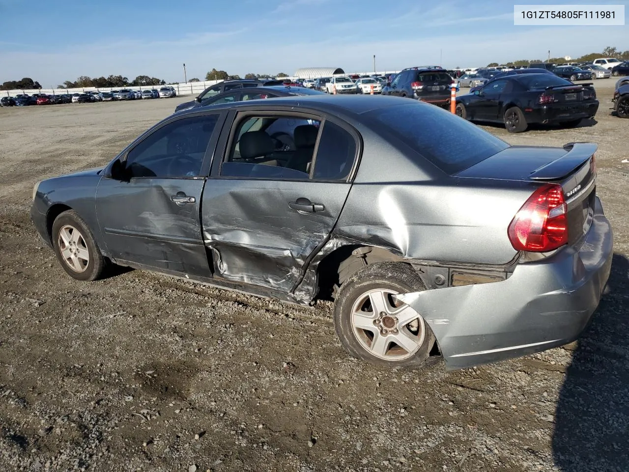 2005 Chevrolet Malibu Ls VIN: 1G1ZT54805F111981 Lot: 80436684