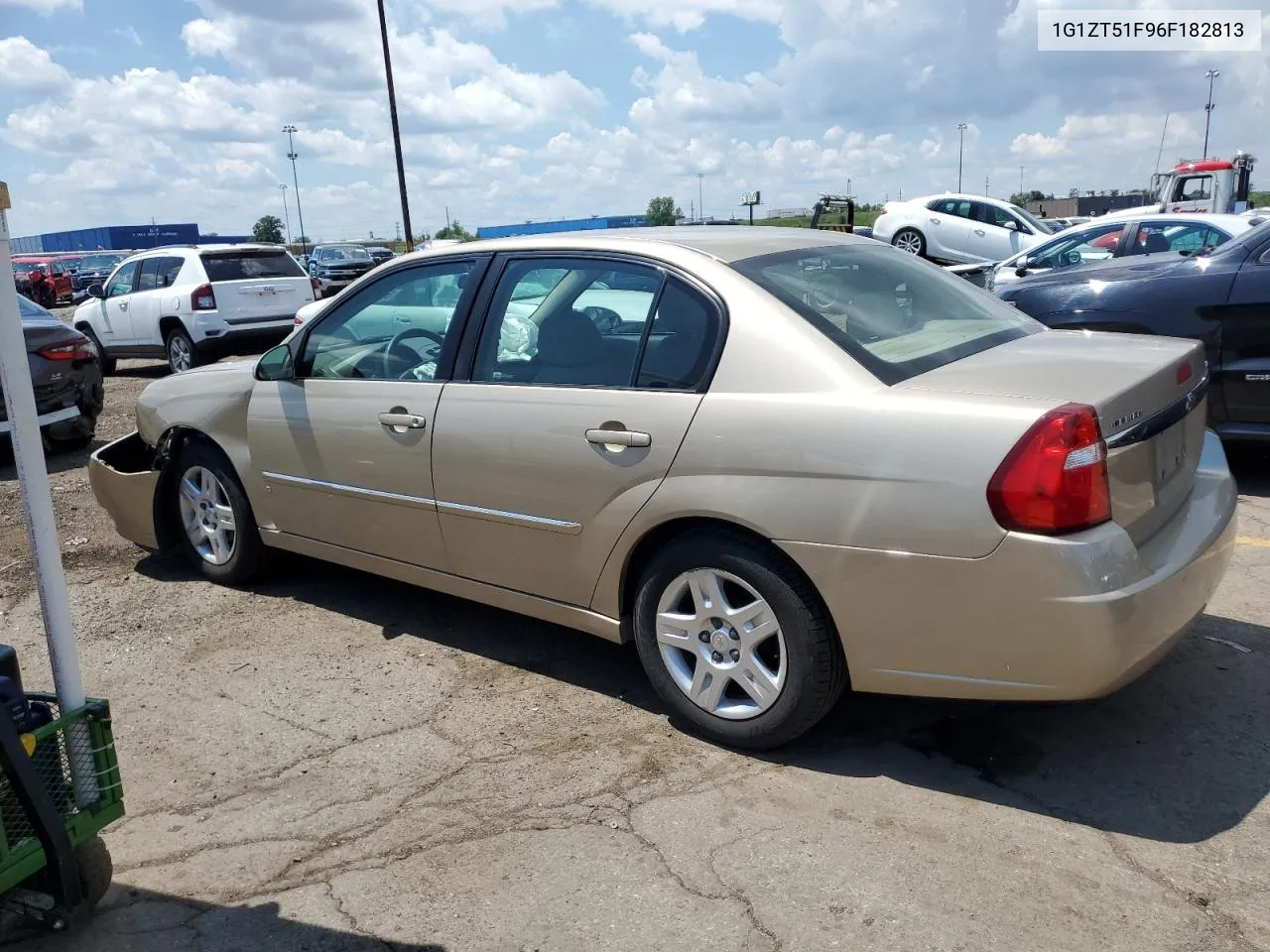 2006 Chevrolet Malibu Lt VIN: 1G1ZT51F96F182813 Lot: 60113014