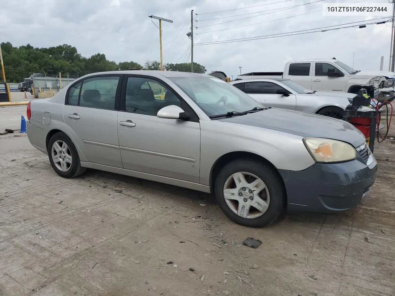 2006 Chevrolet Malibu Lt VIN: 1G1ZT51F06F227444 Lot: 63100234