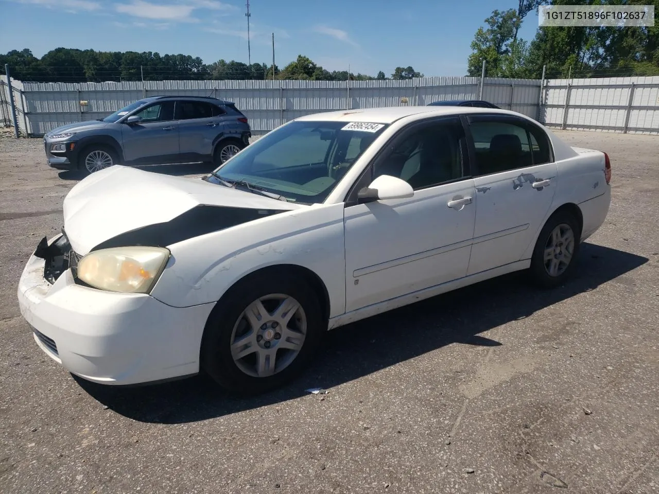 2006 Chevrolet Malibu Lt VIN: 1G1ZT51896F102637 Lot: 69962454