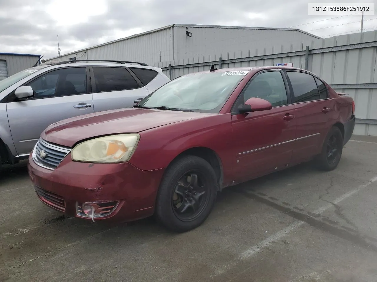 2006 Chevrolet Malibu Lt VIN: 1G1ZT53886F251912 Lot: 72185264