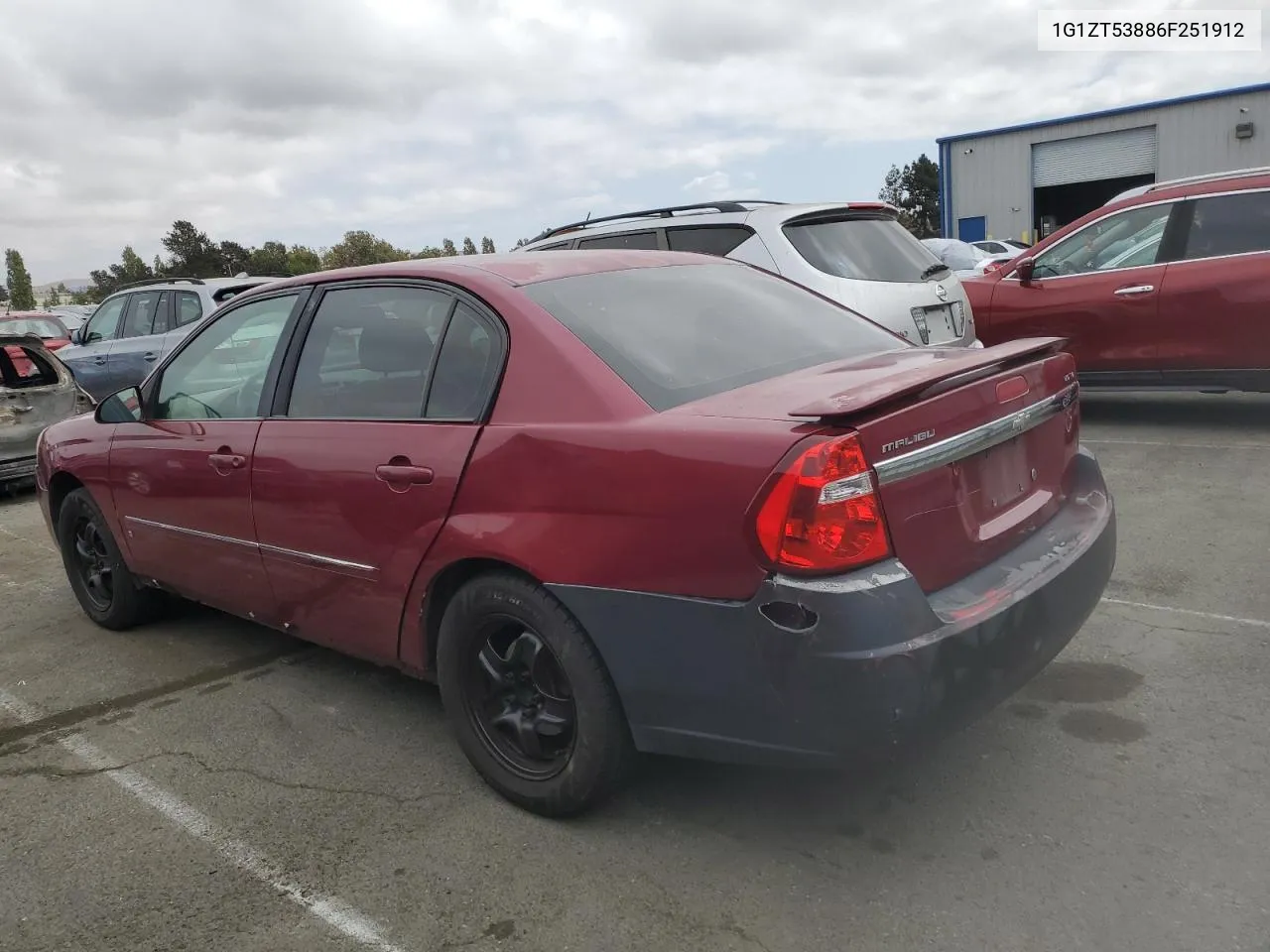 2006 Chevrolet Malibu Lt VIN: 1G1ZT53886F251912 Lot: 72185264