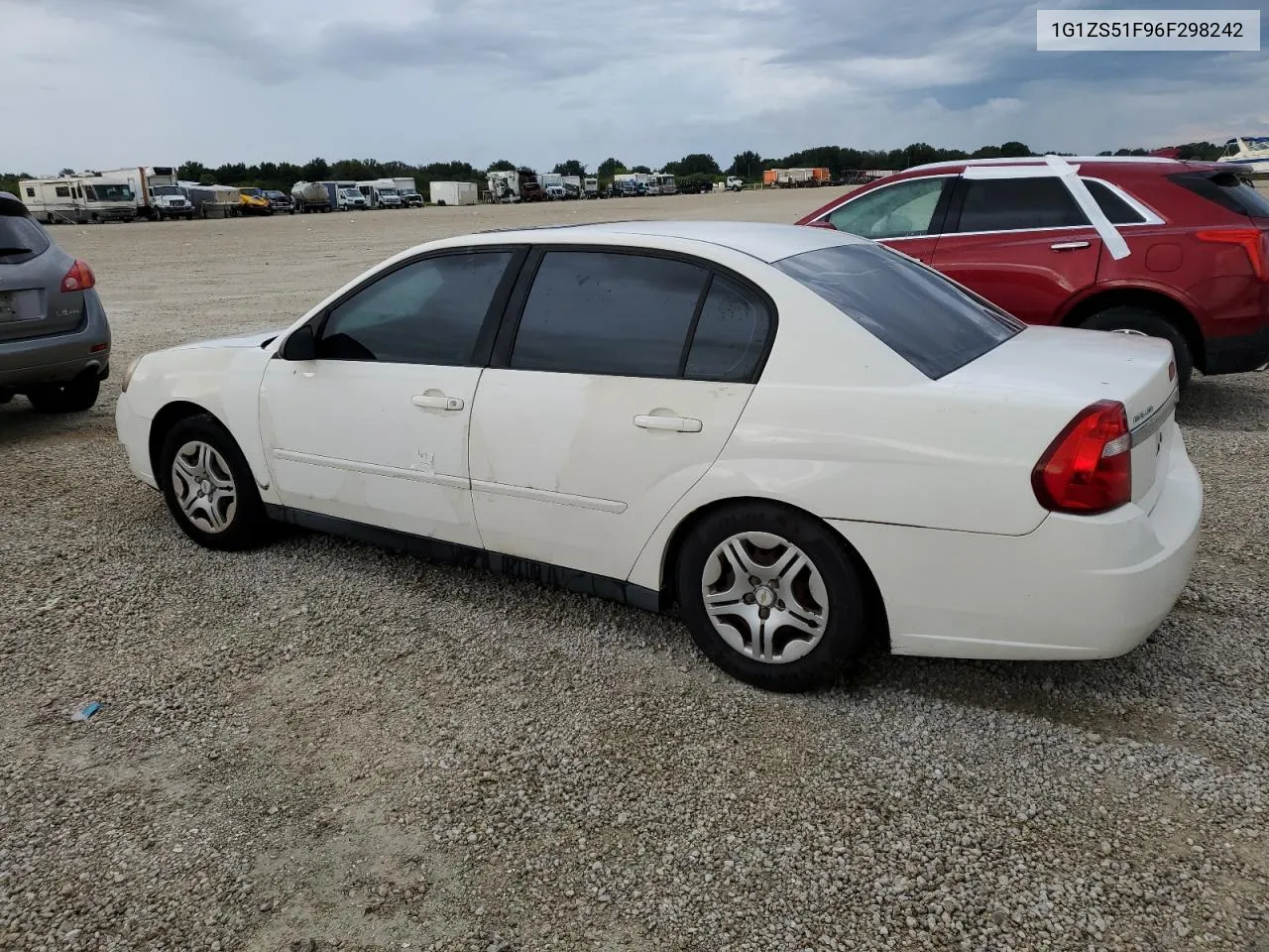 2006 Chevrolet Malibu Ls VIN: 1G1ZS51F96F298242 Lot: 73764364