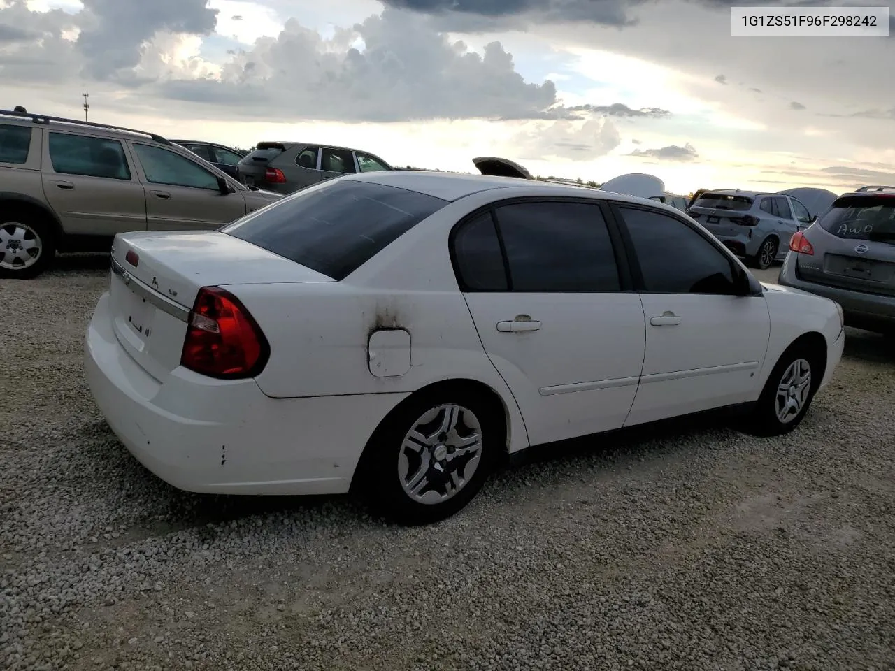 2006 Chevrolet Malibu Ls VIN: 1G1ZS51F96F298242 Lot: 73764364